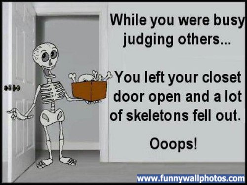 skeletons in closet